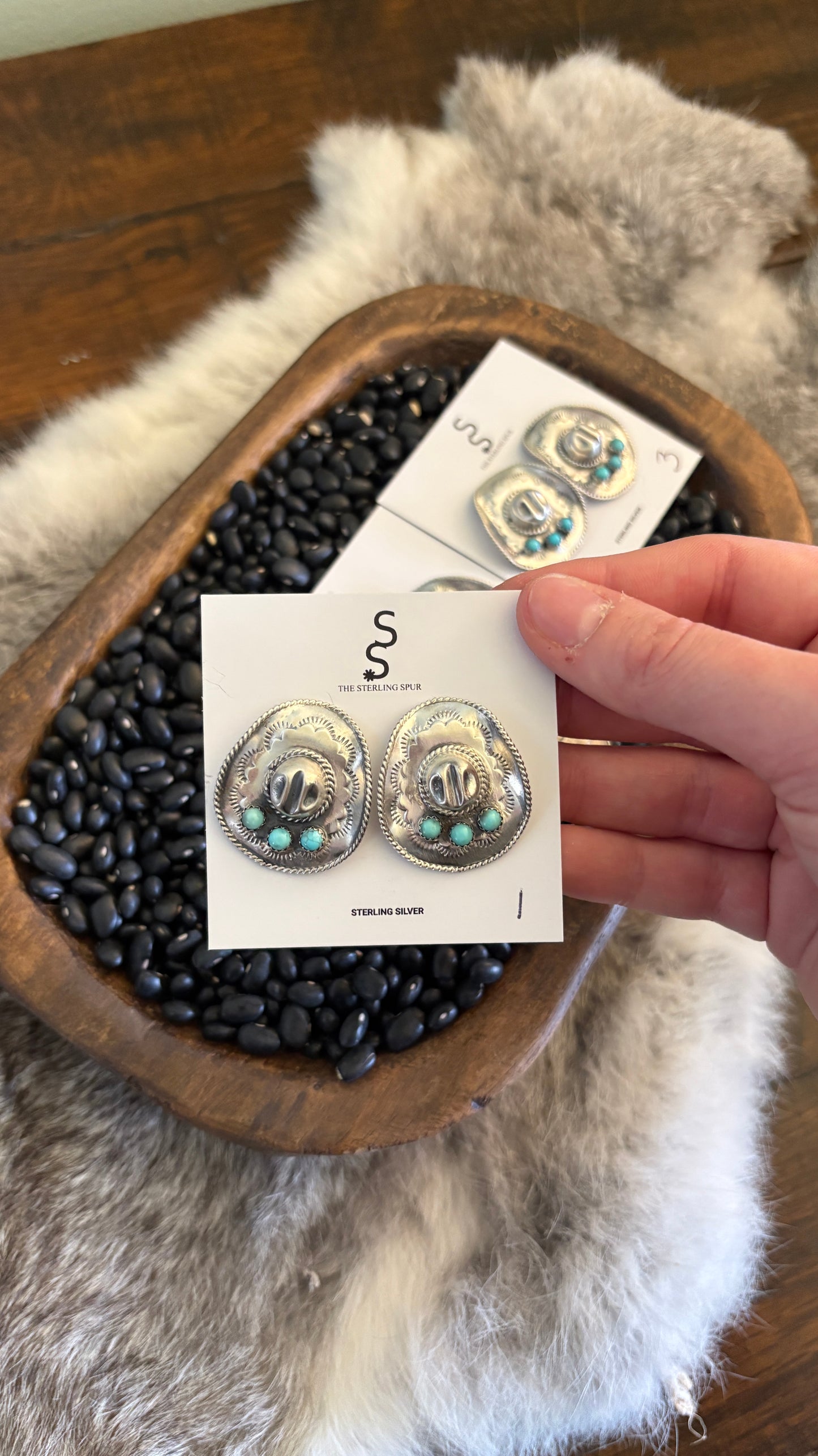 LARGE COWBOY HAT EARRINGS