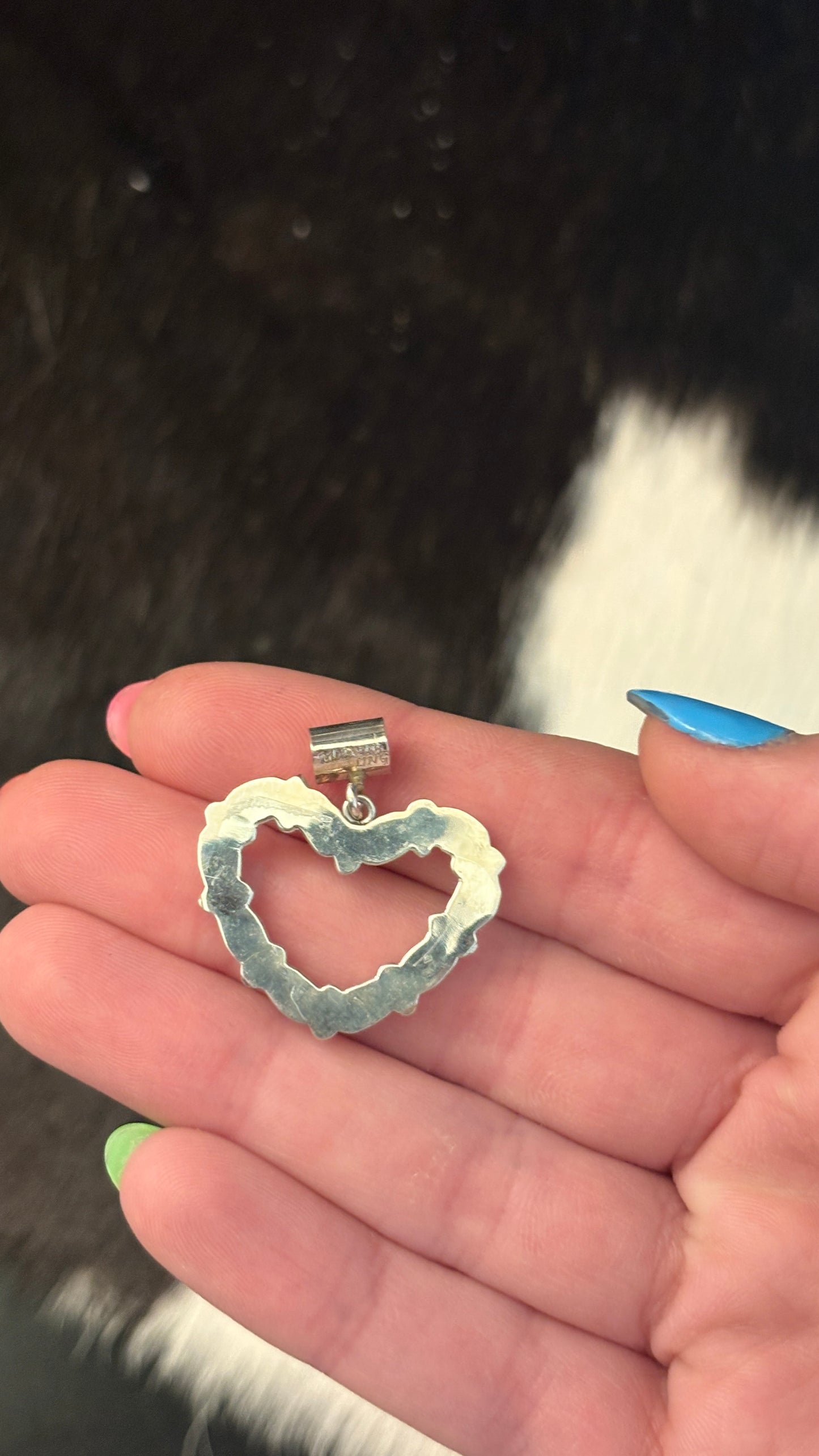 KINGMAN TURQUOISE HEART PENDANT BY MARTIN PERRY