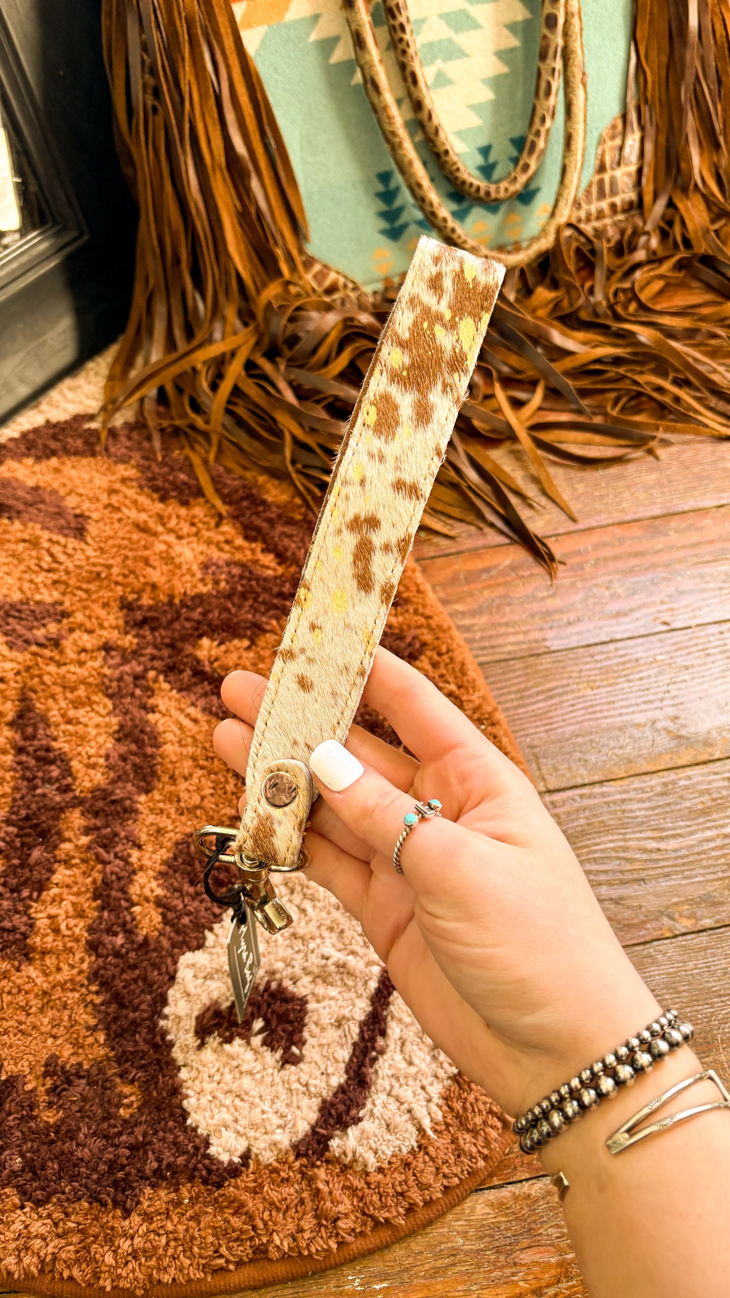 COWHIDE KEY FOB