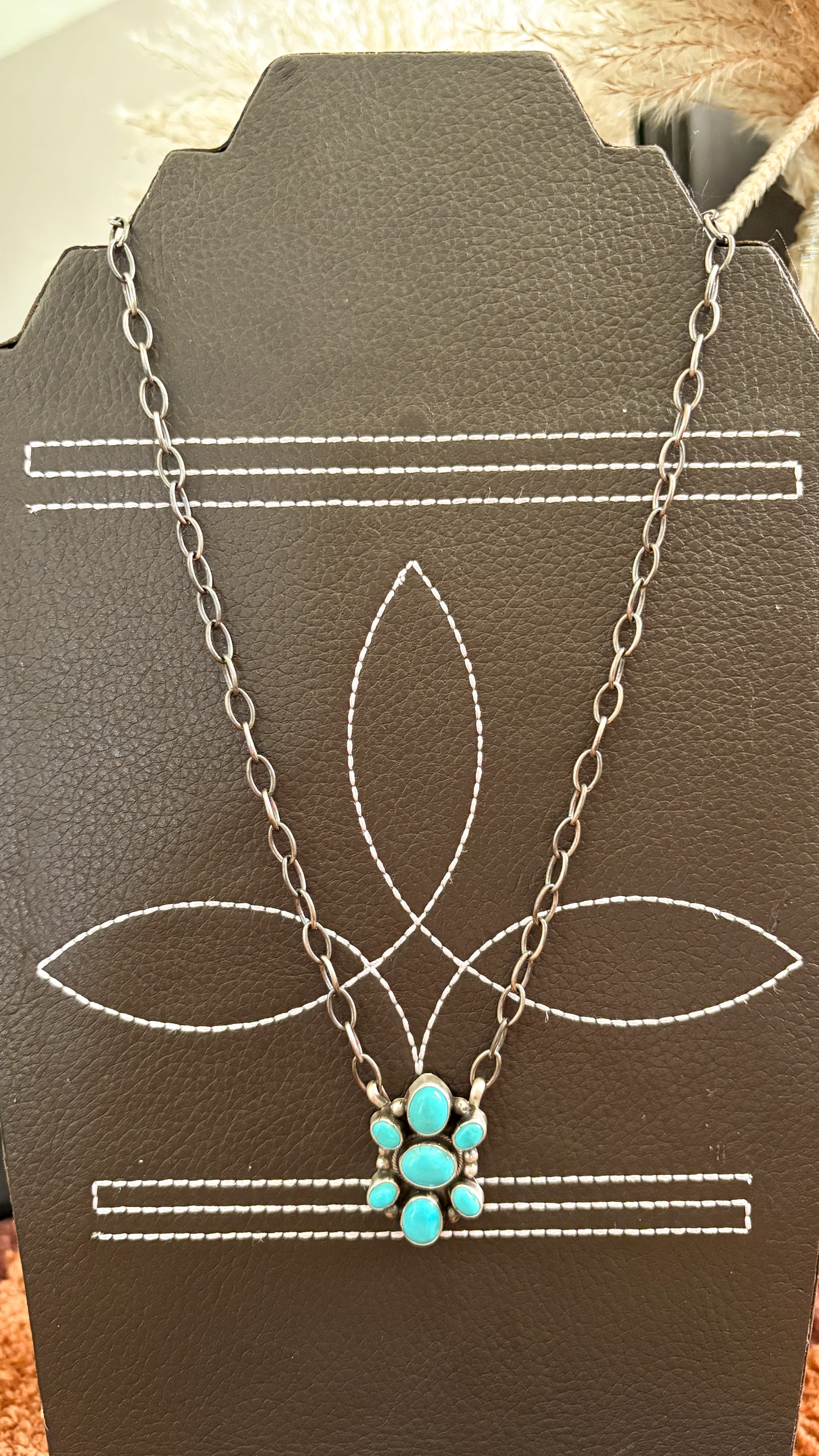 TURQUOISE MINI CLUSTER NECKLACE SHEILA BECENTI