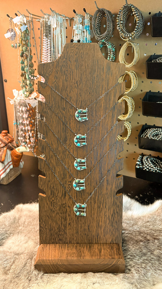 KINGMAN TURQUOISE BUCKLE NECKLACE