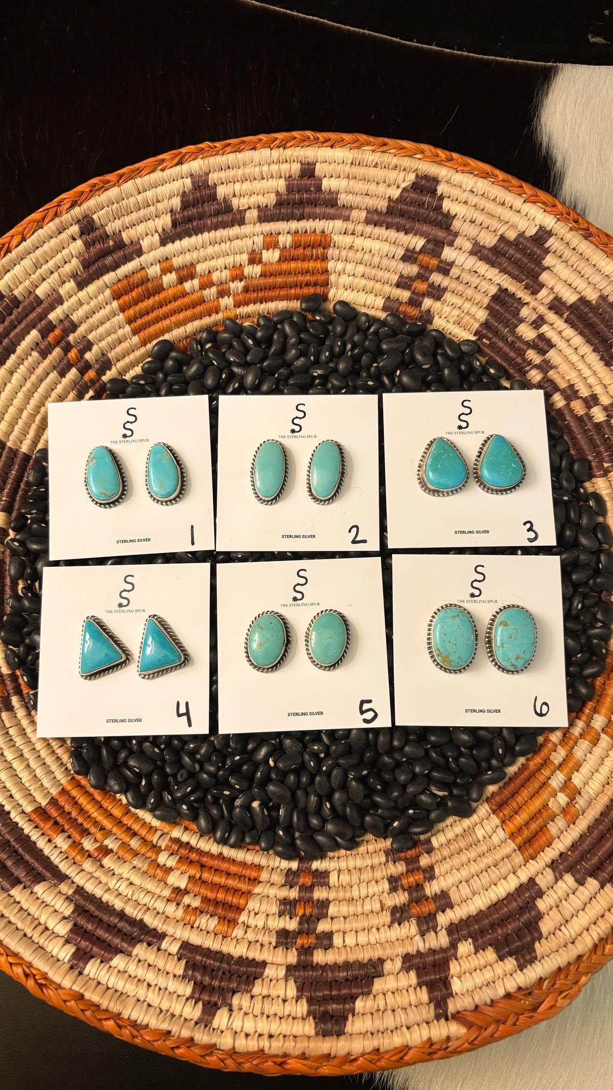 KINGMAN TURQUOISE STATEMENT EARRINGS BY VICKY HICKS