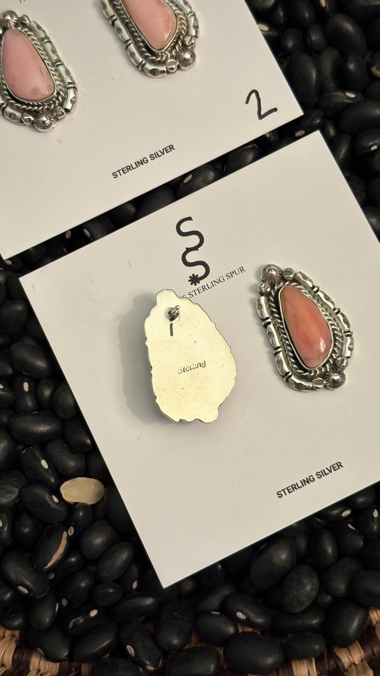 PINK CONCH STATEMENT EARRINGS BY DESIRI MARTIN