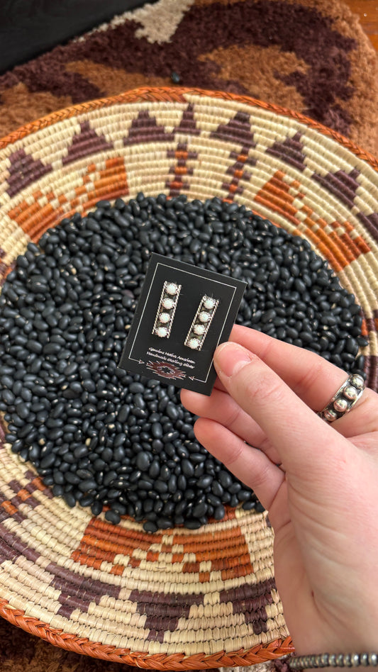 WHITE OPAL BAR EARRINGS BY ESTHER WHITE