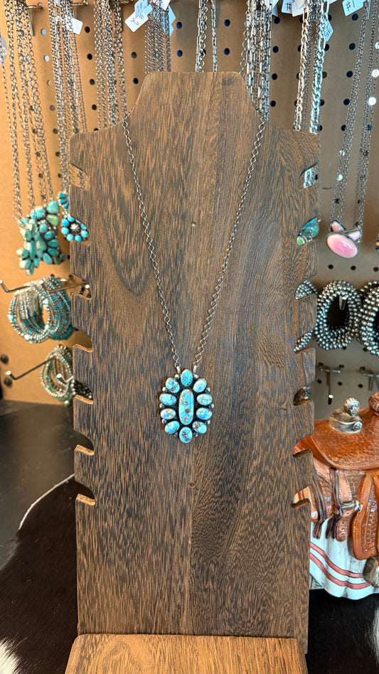 GOLDEN HILLS TURQUOISE CLUSTER NECKLACE BY ELI SKEETS