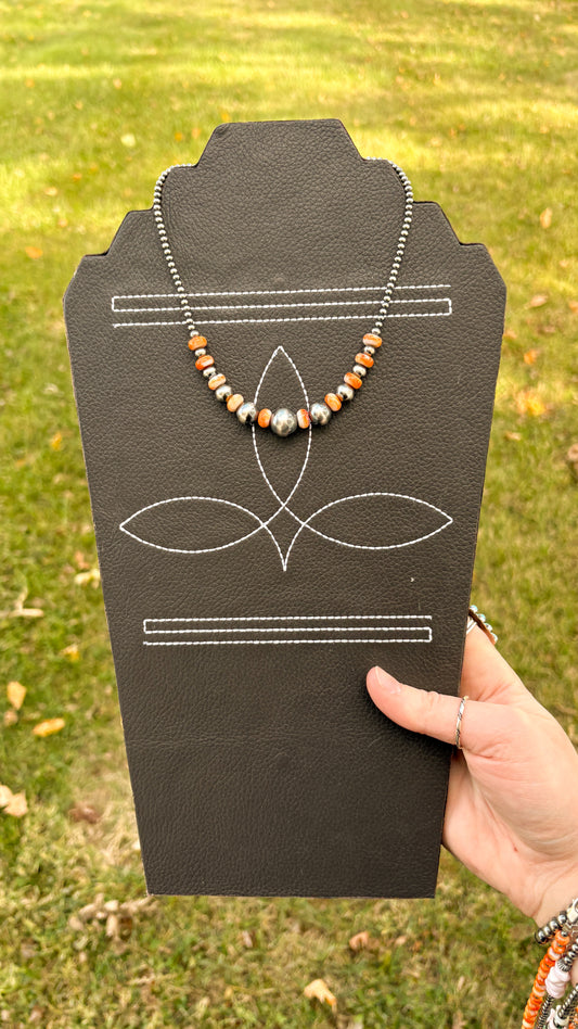 THE DILLON CHOKER - ORANGE SPINY OYSTER