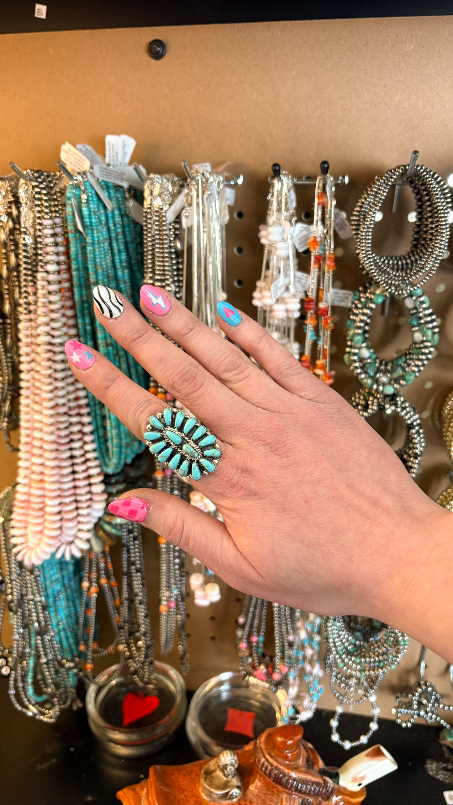 KINGMAN TURQUOISE CLUSTER RING BY ROSANA WILLIAM