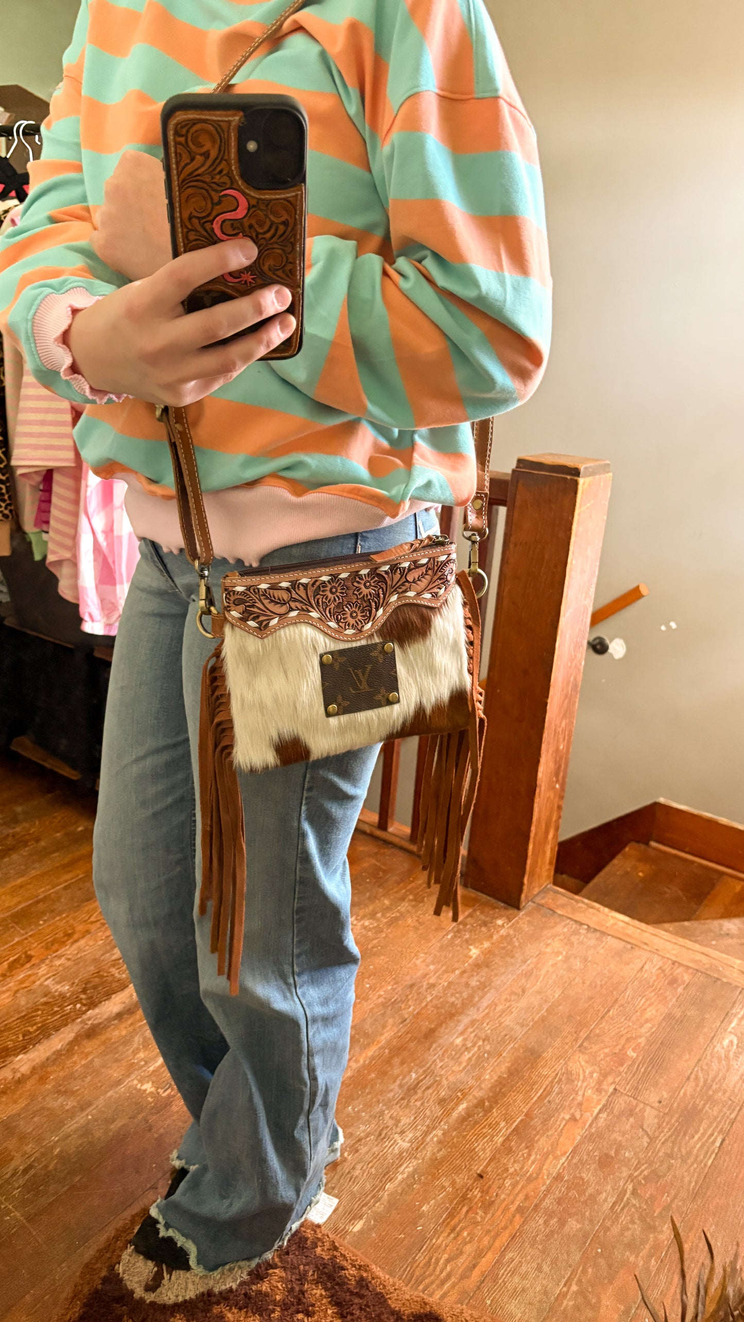 UPCYCLED LV CROSSBODY BAG - STYLE 26