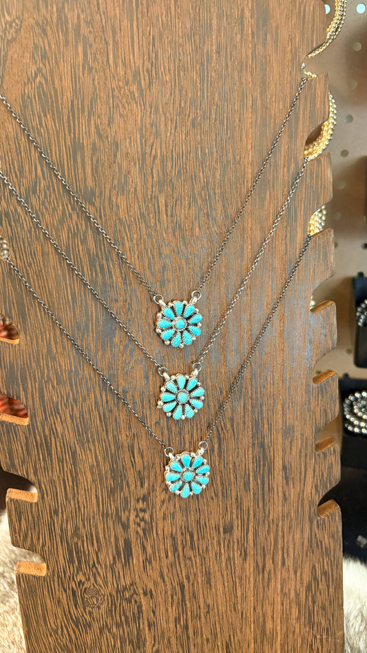 TURQUOISE CLUSTER NECKLACE BY ALICIA WILSON