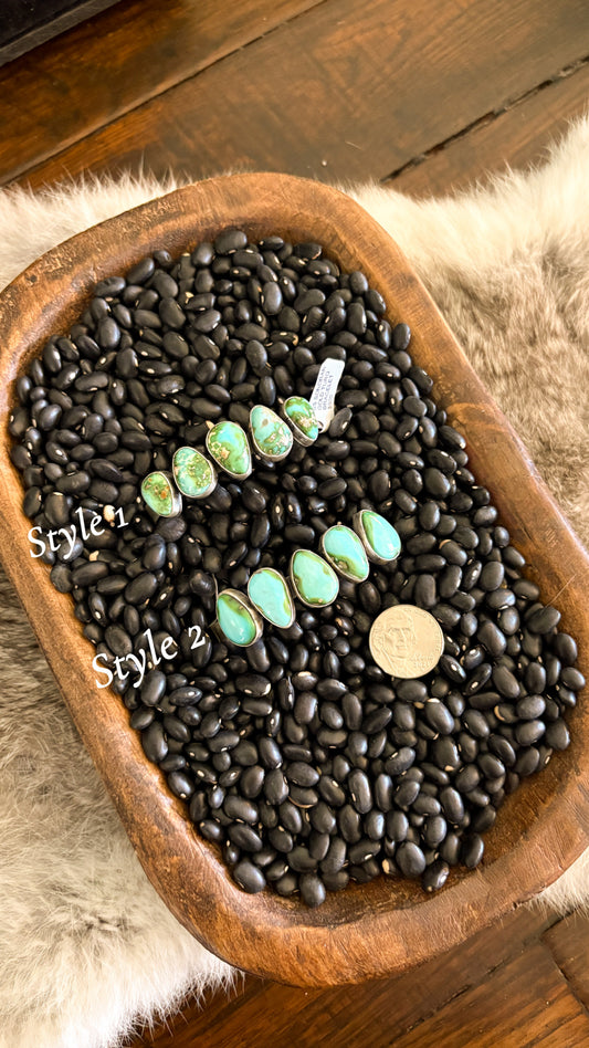 5 STONE SONORAN GOLD TURQUOISE STATEMENT CUFF BY TOM LEWIS