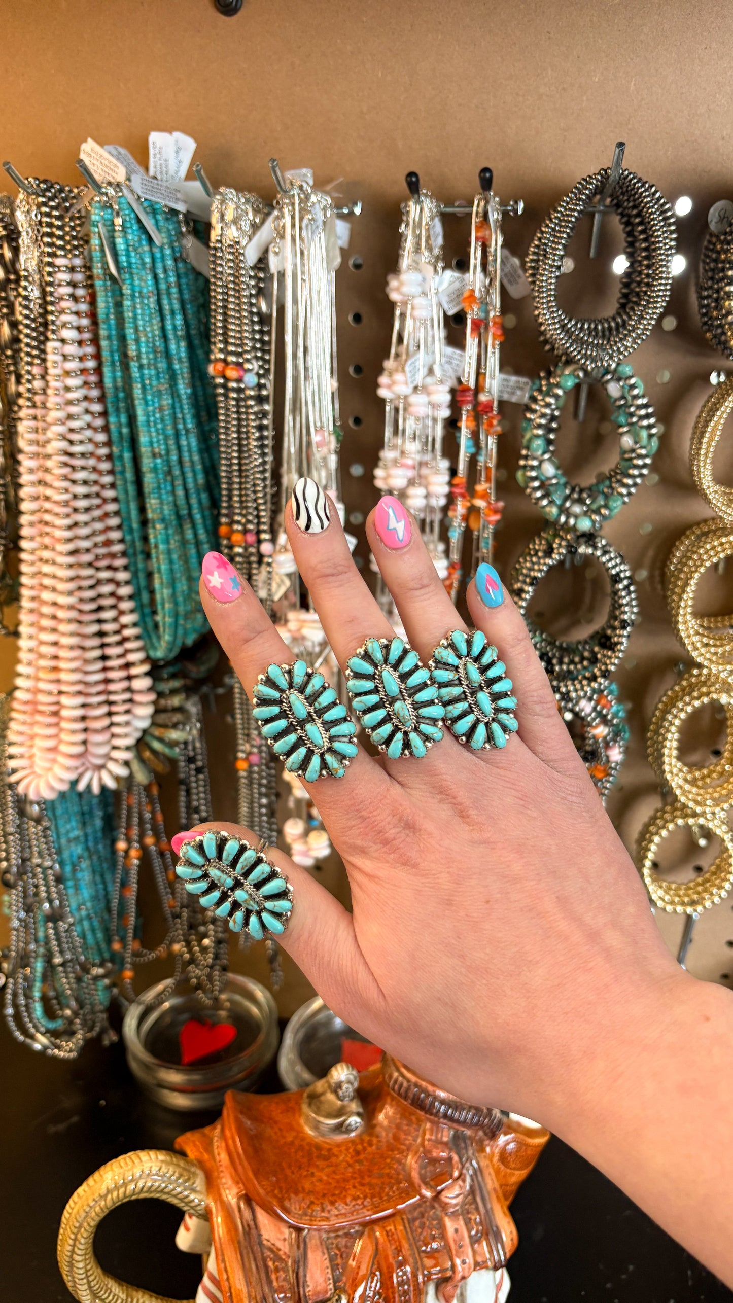 KINGMAN TURQUOISE CLUSTER RING BY ROSANA WILLIAM