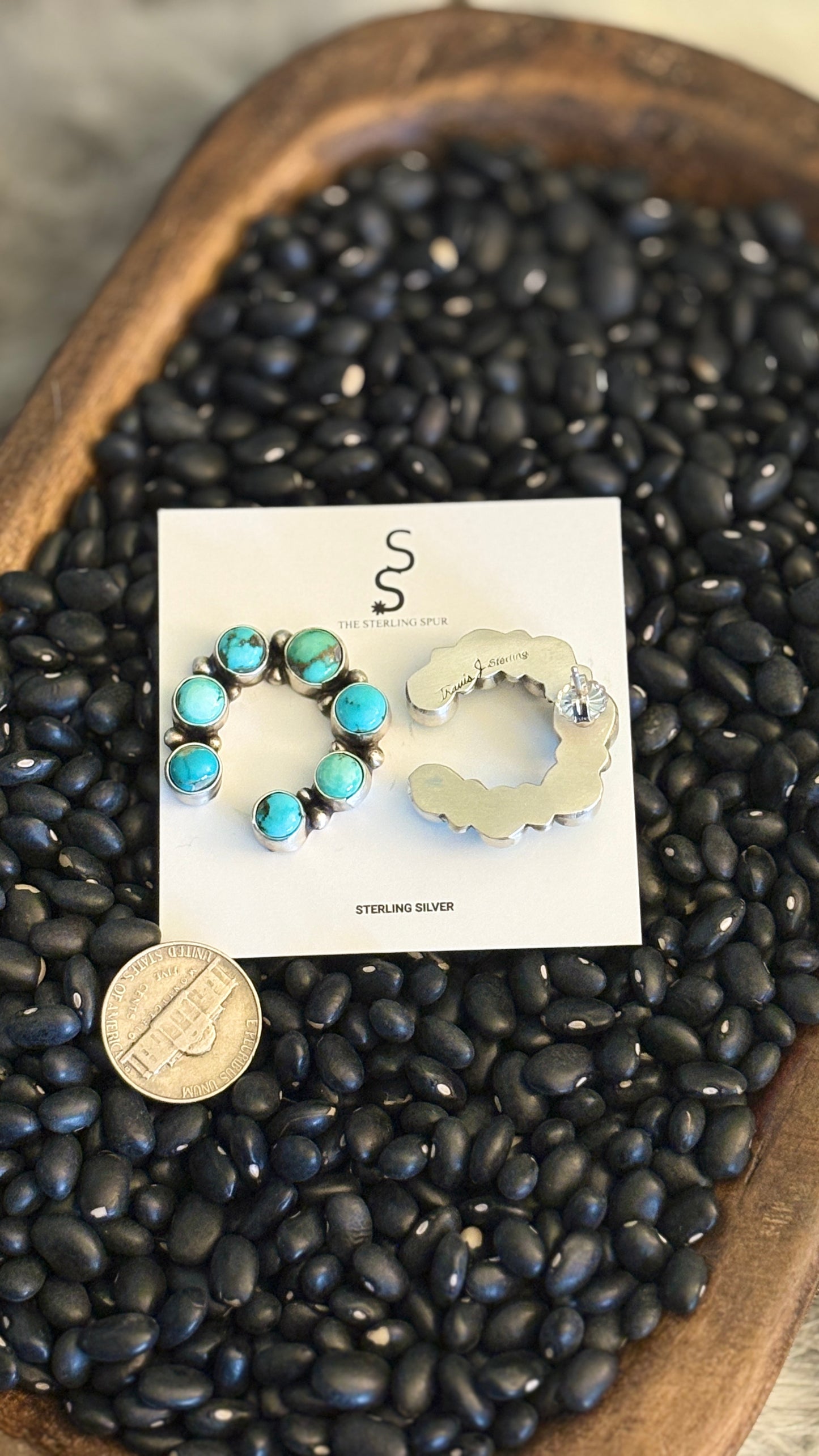 TURQUOISE NAJA POST EARRINGS