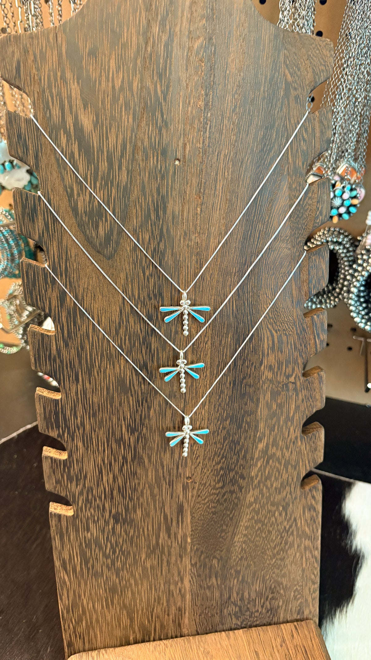 ZUNI TURQUOISE DRAGONFLY NECKLACE
