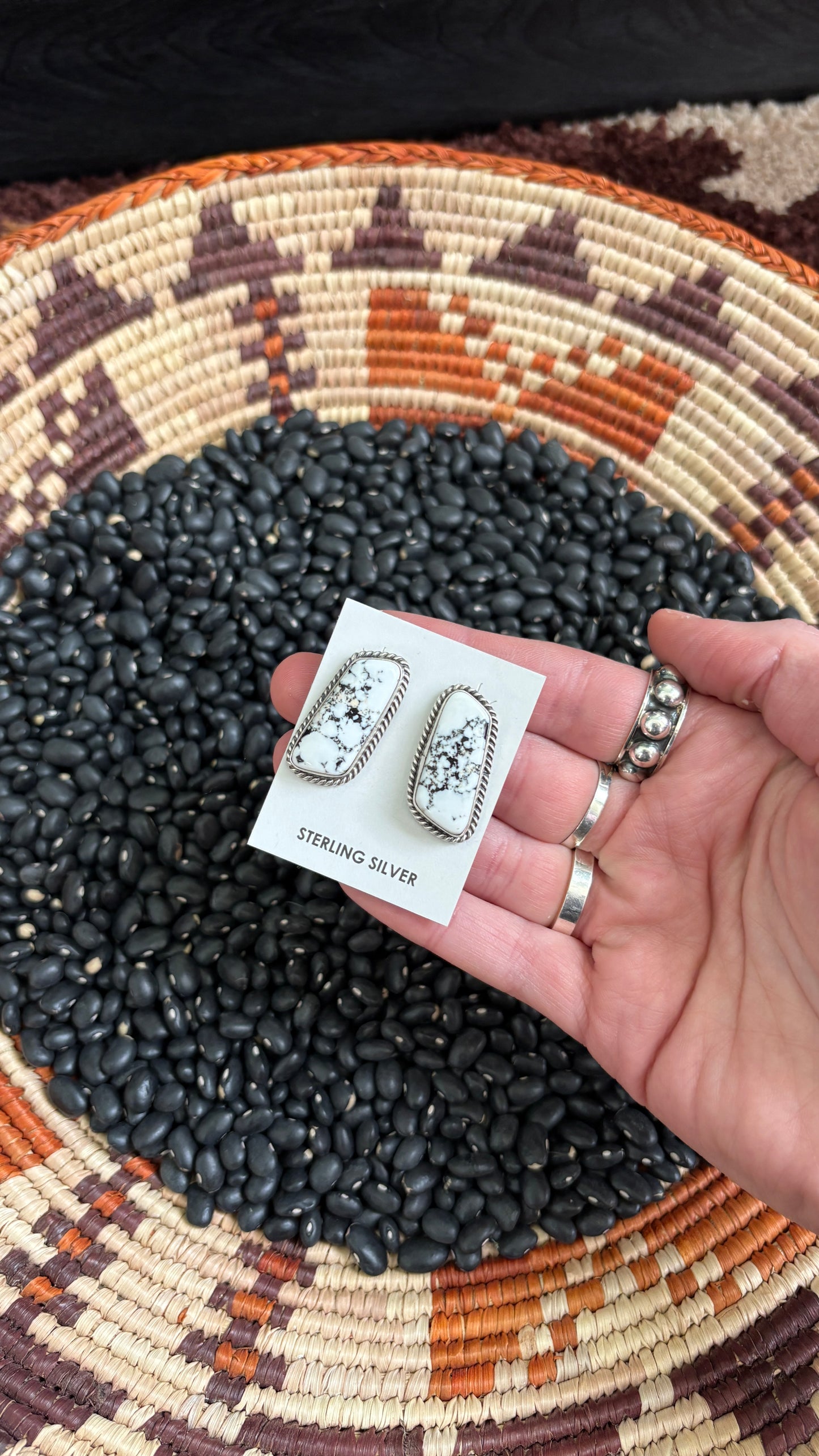 WHITE BUFFALO STATEMENT EARRINGS BY LETRICIA LARGO