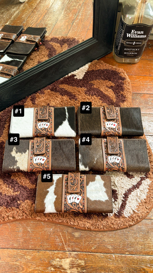 COWHIDE CARDS WALLET