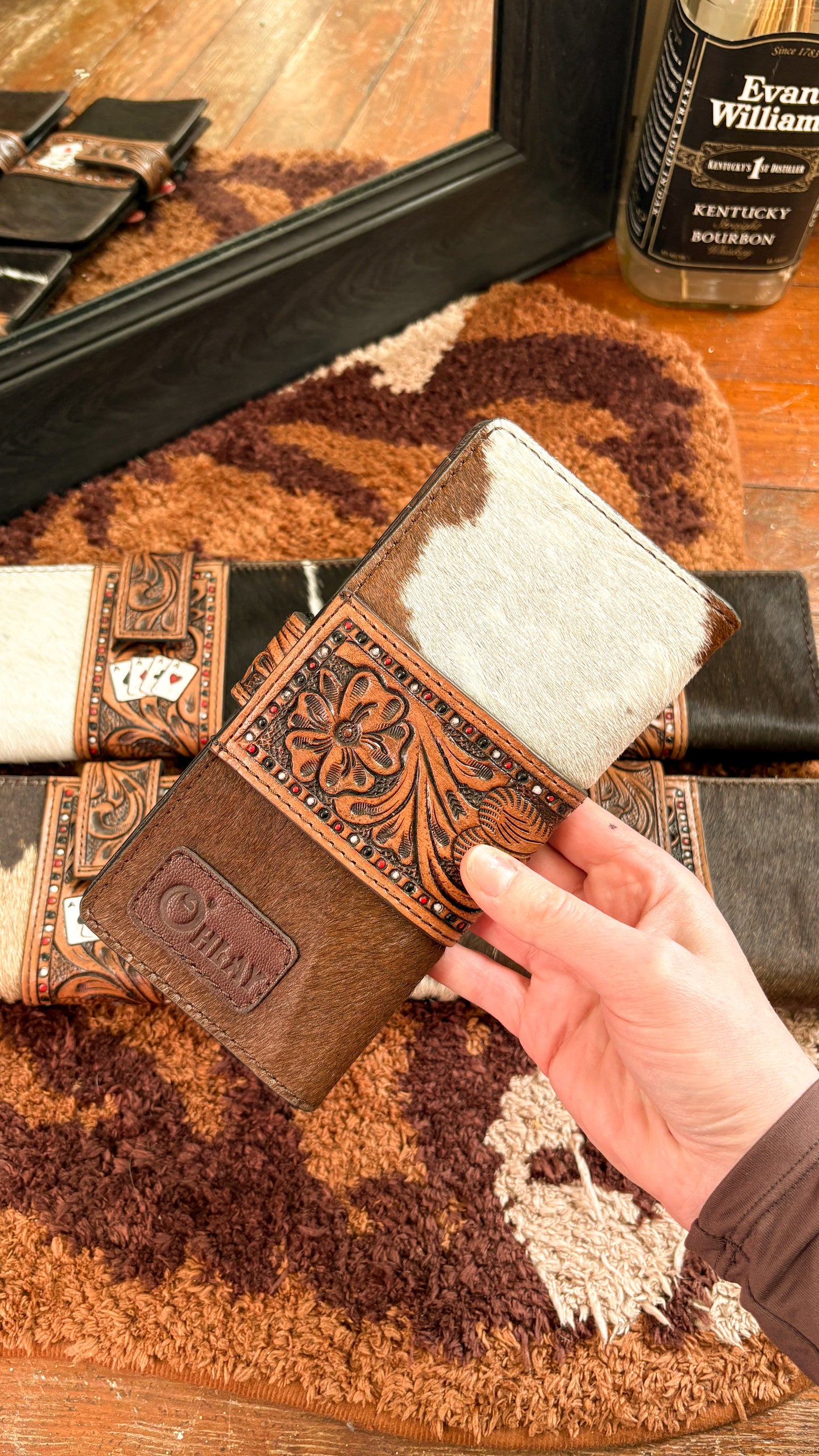 COWHIDE CARDS WALLET