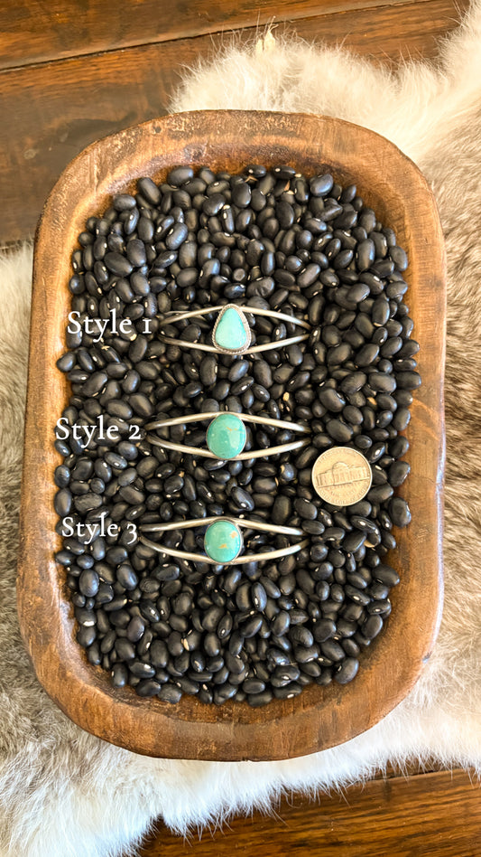 GREEN TURQUOISE DOUBLE BAND CUFF