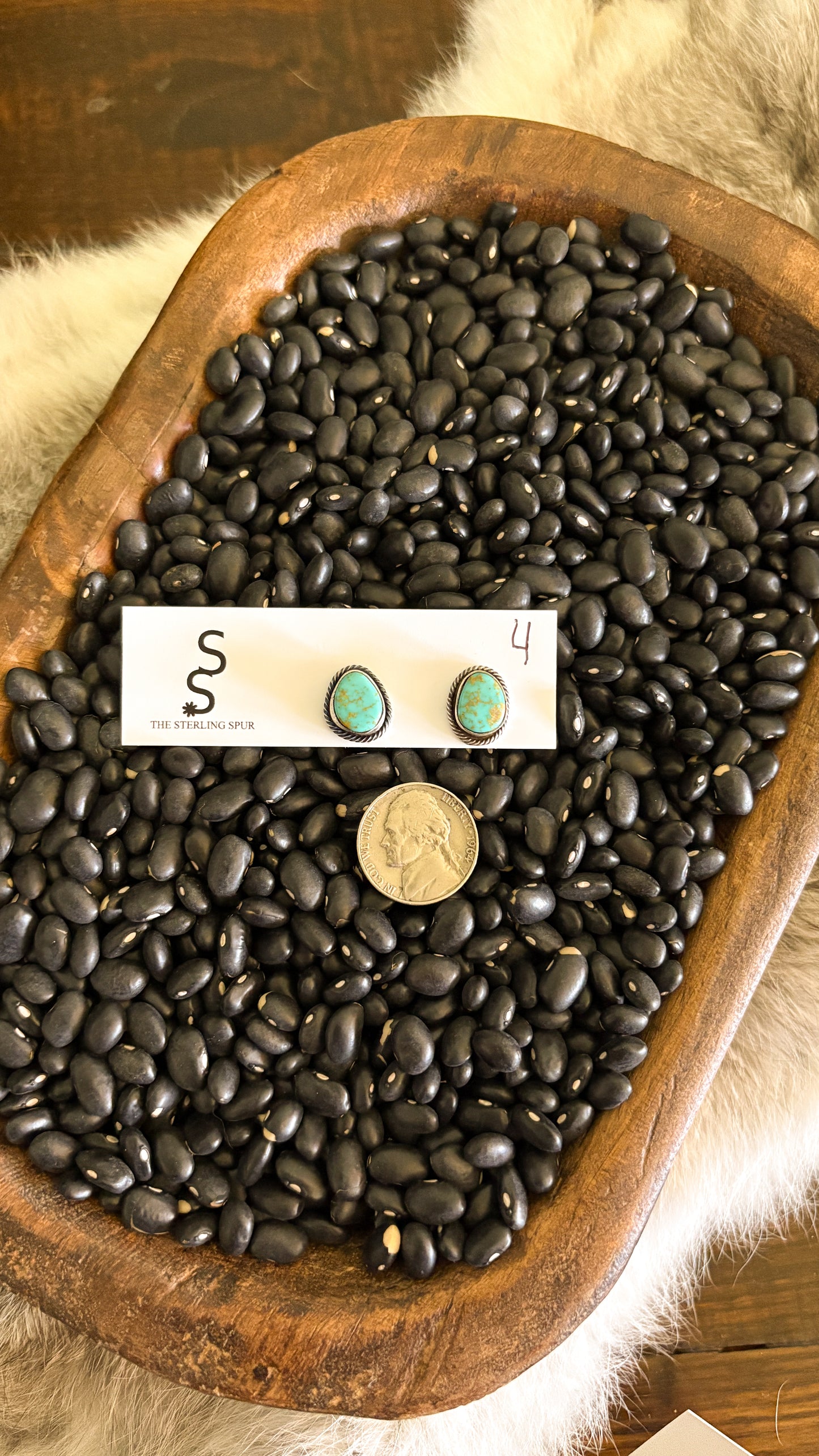 SMALL TURQUOISE POST EARRINGS