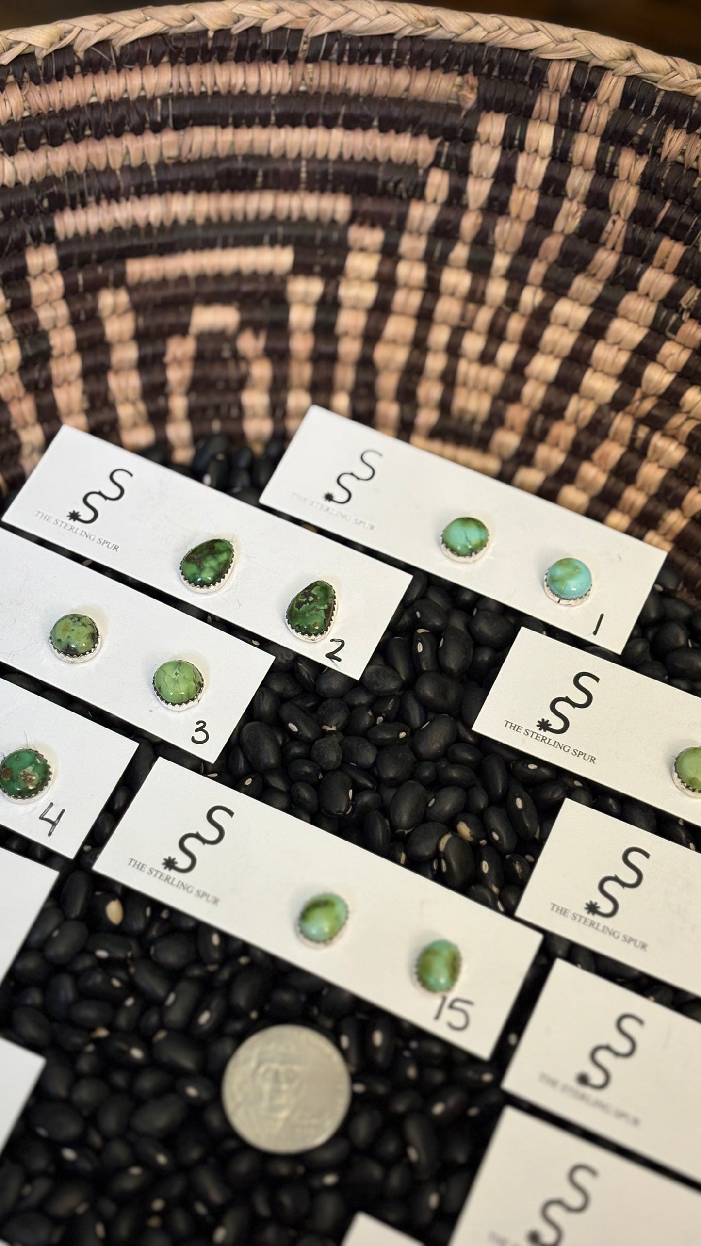 SONORAN GOLD TURQUOISE STUD EARRINGS
