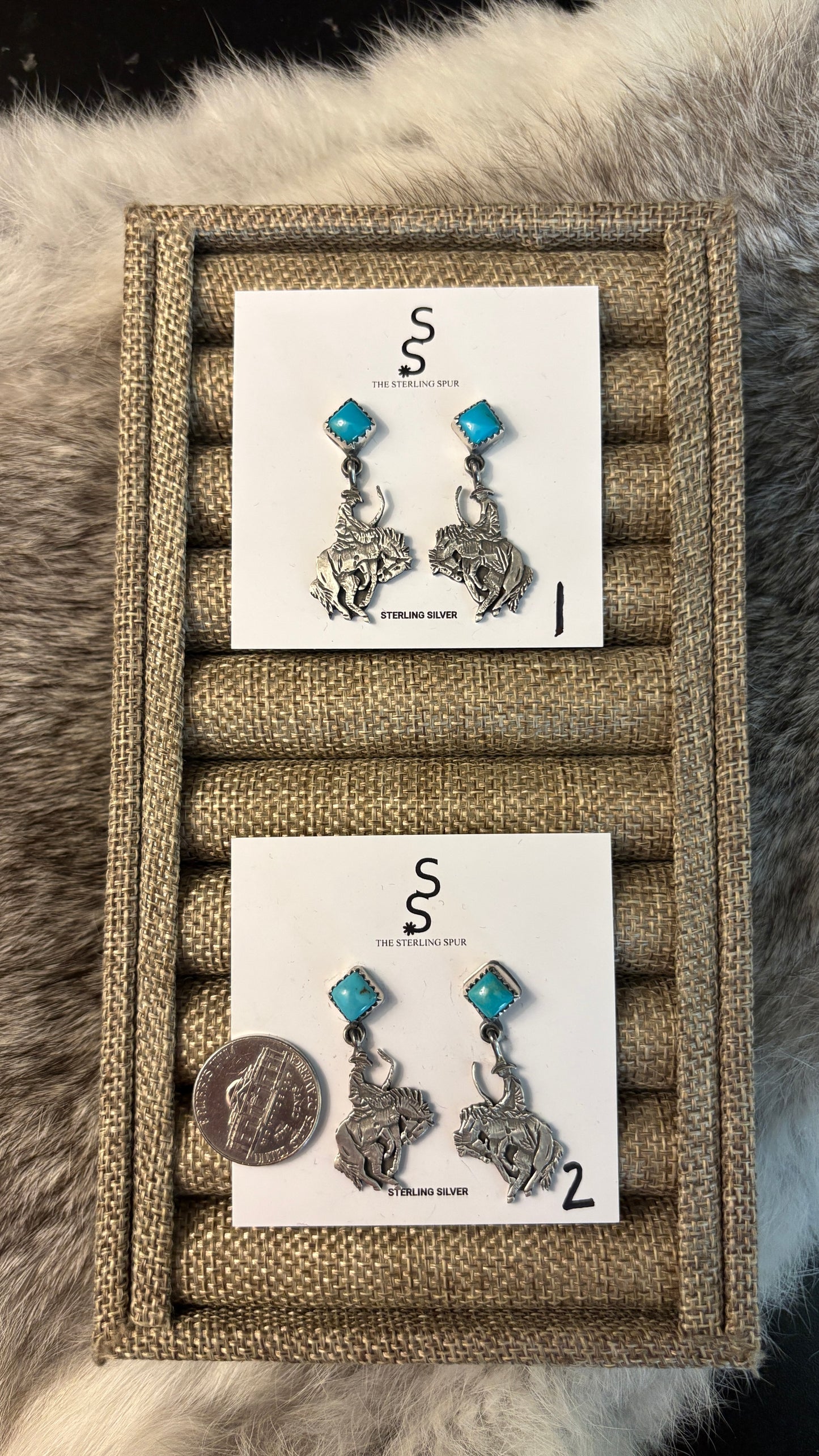 SADDLE BRONC EARRINGS BY ANNIE SPENCER