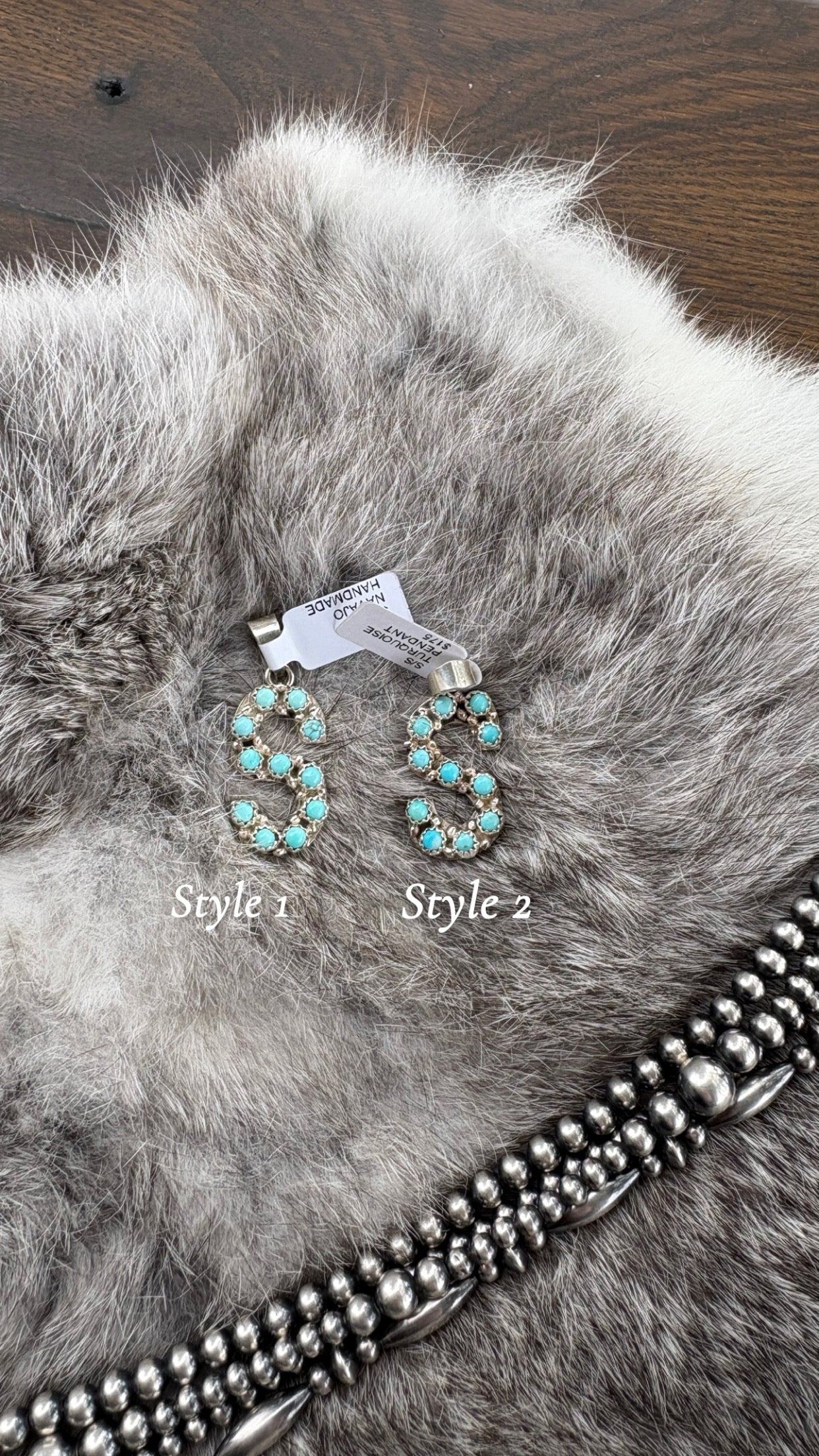 KINGMAN TURQUOISE INITAL PENDANT BY SCOTT SKEETS