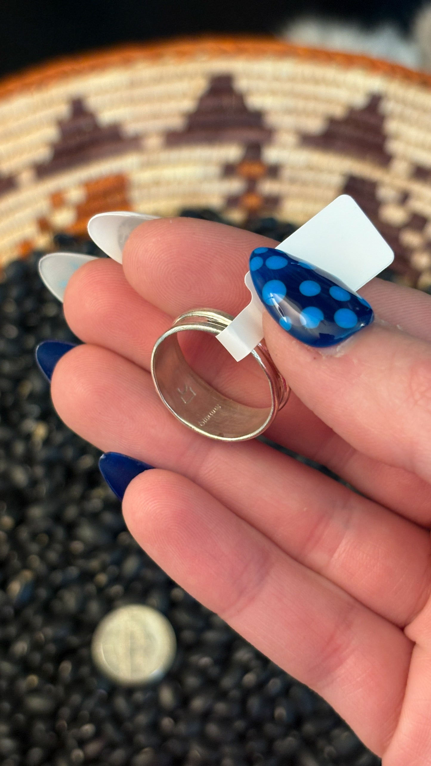 TRIPLE STONE RING BY ELVIRA CADMAN