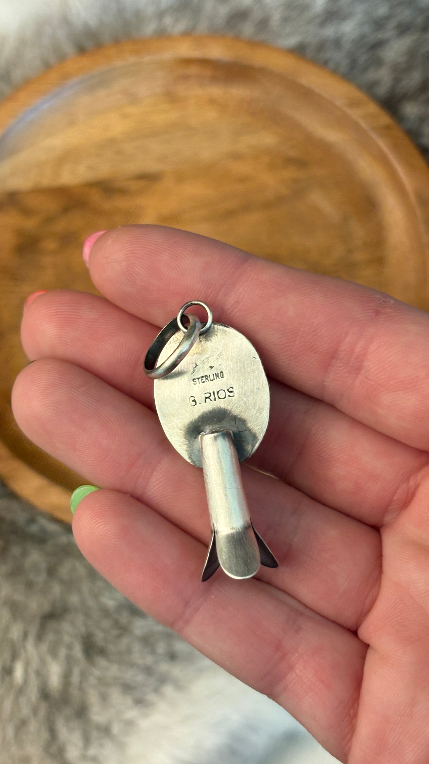 WHITE BUFFALO BLOSSOM PENDANT