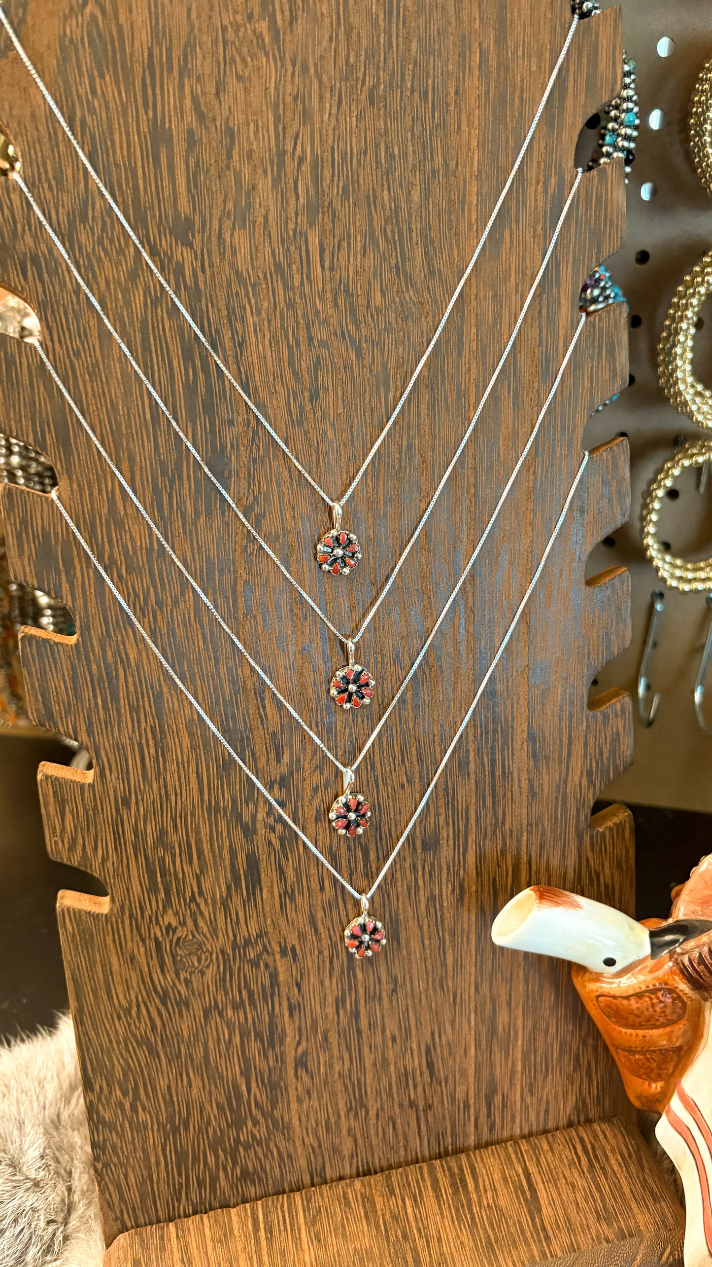 CORAL MINI CLUSTER NECKLACE BY TRICIA LEEKITY