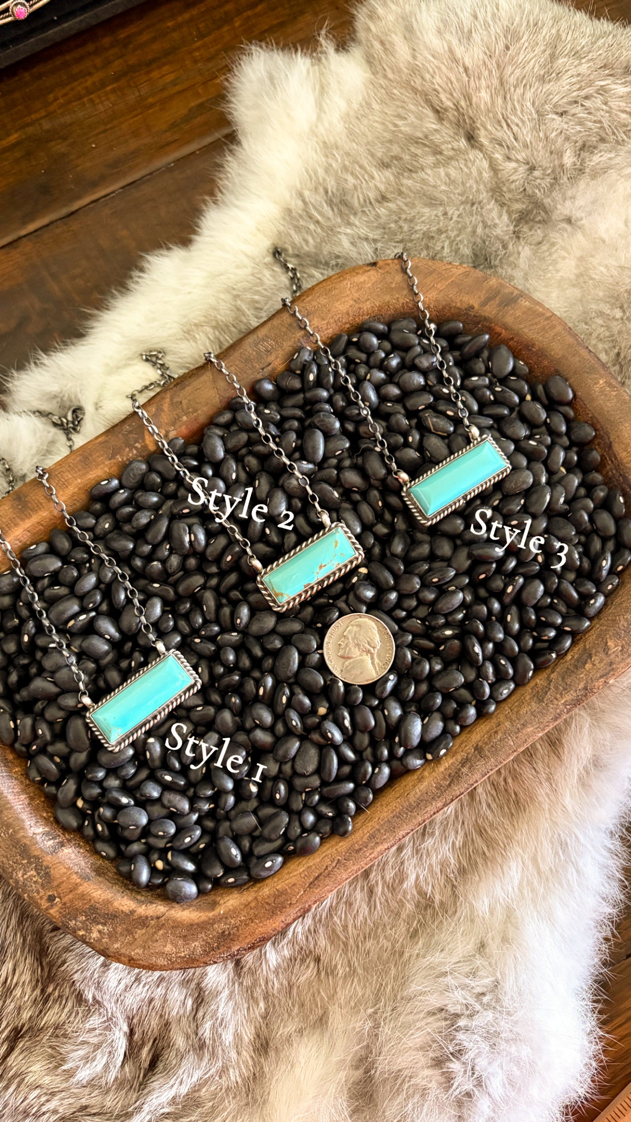 LARGE TURQUOISE BAR NECKLACE
