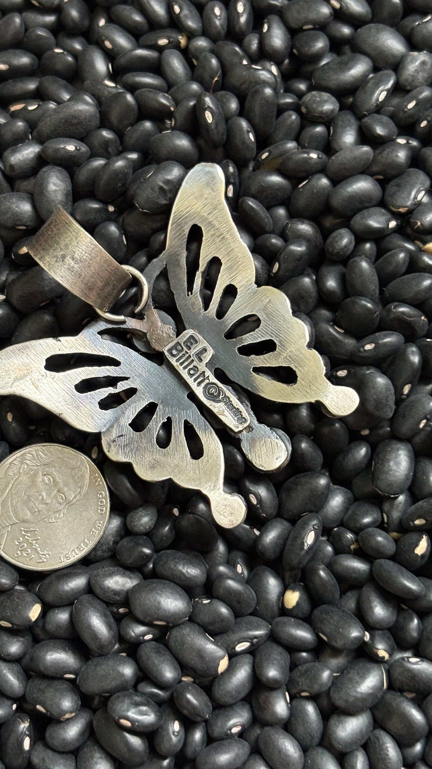 STATEMENT KINGMAN TURQUOISE BUTTERFLY PENDANT