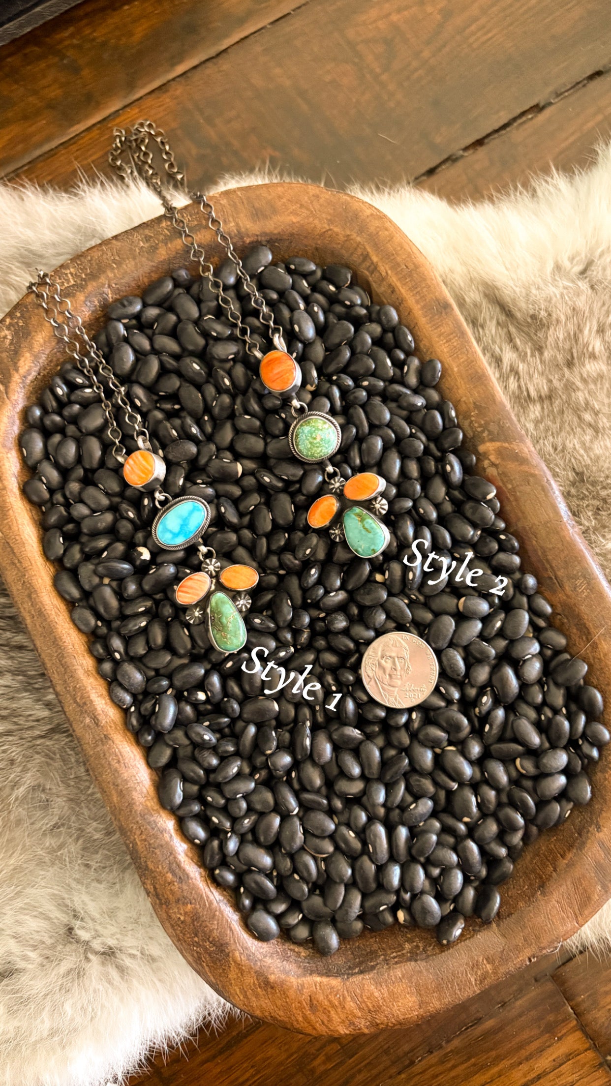 ORANGE SPINY OYSTER & TURQUOISE STATEMENT NECKLACE BY ELI SKEETS