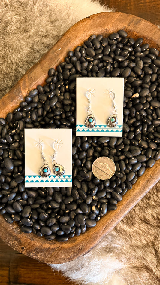 MINI BEAR PAW DANGLE EARRINGS