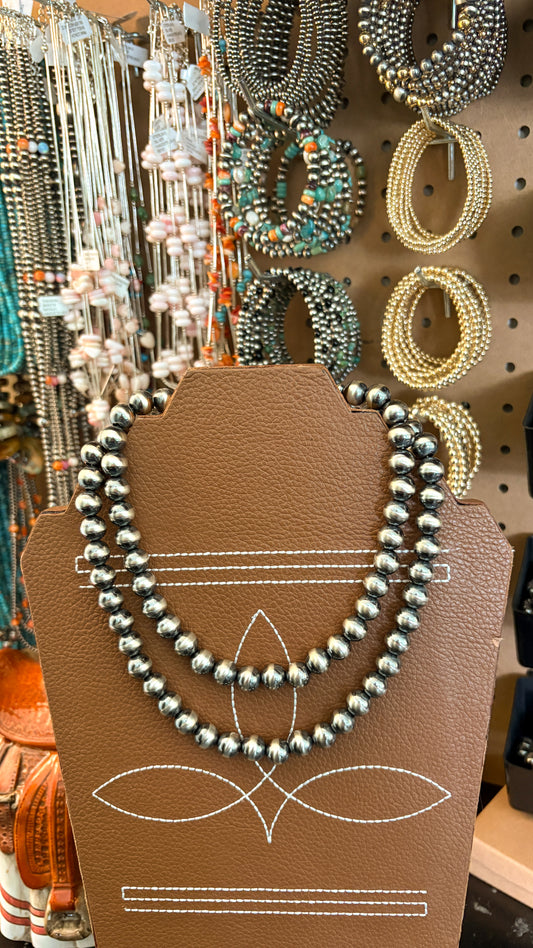 10MM STERLING SILVER PEARL NECKLACE - MADE TO ORDER