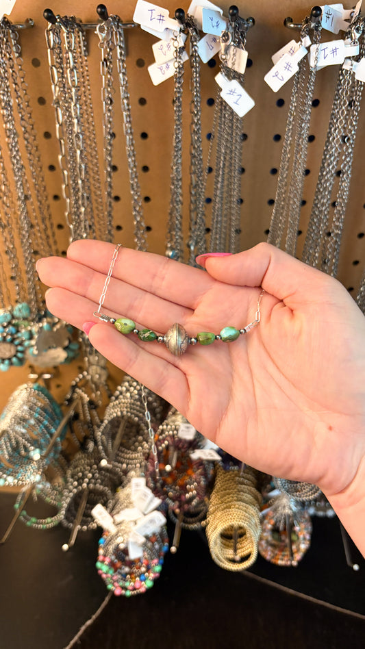 SONORAN GOLD TURQUOISE MERCURY DIME CHAIN NECKLACE