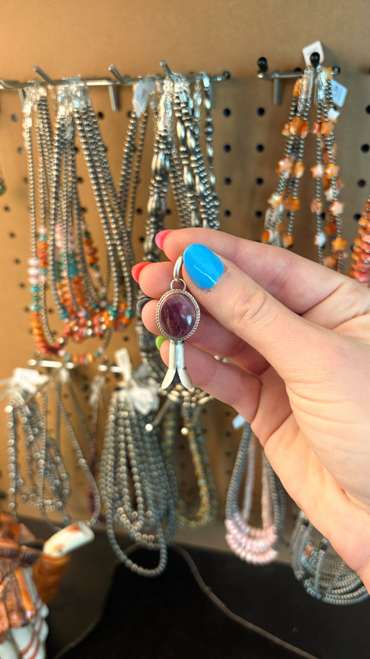 PURPLE SPINY OYSTER BLOSSOM PENDANT