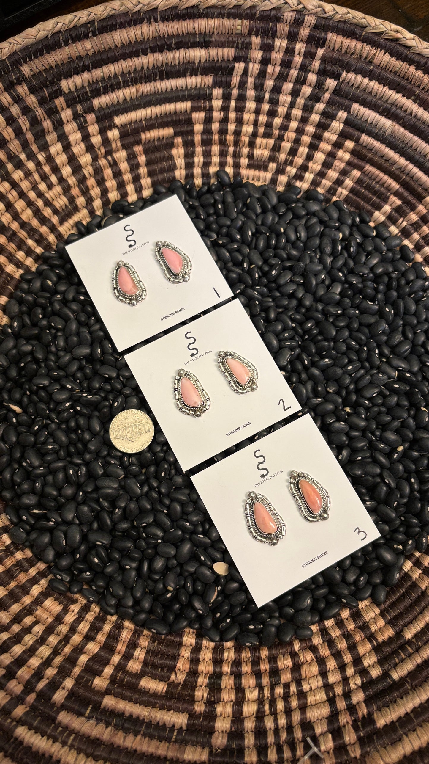 PINK CONCH STATEMENT EARRINGS BY DESIRI MARTIN