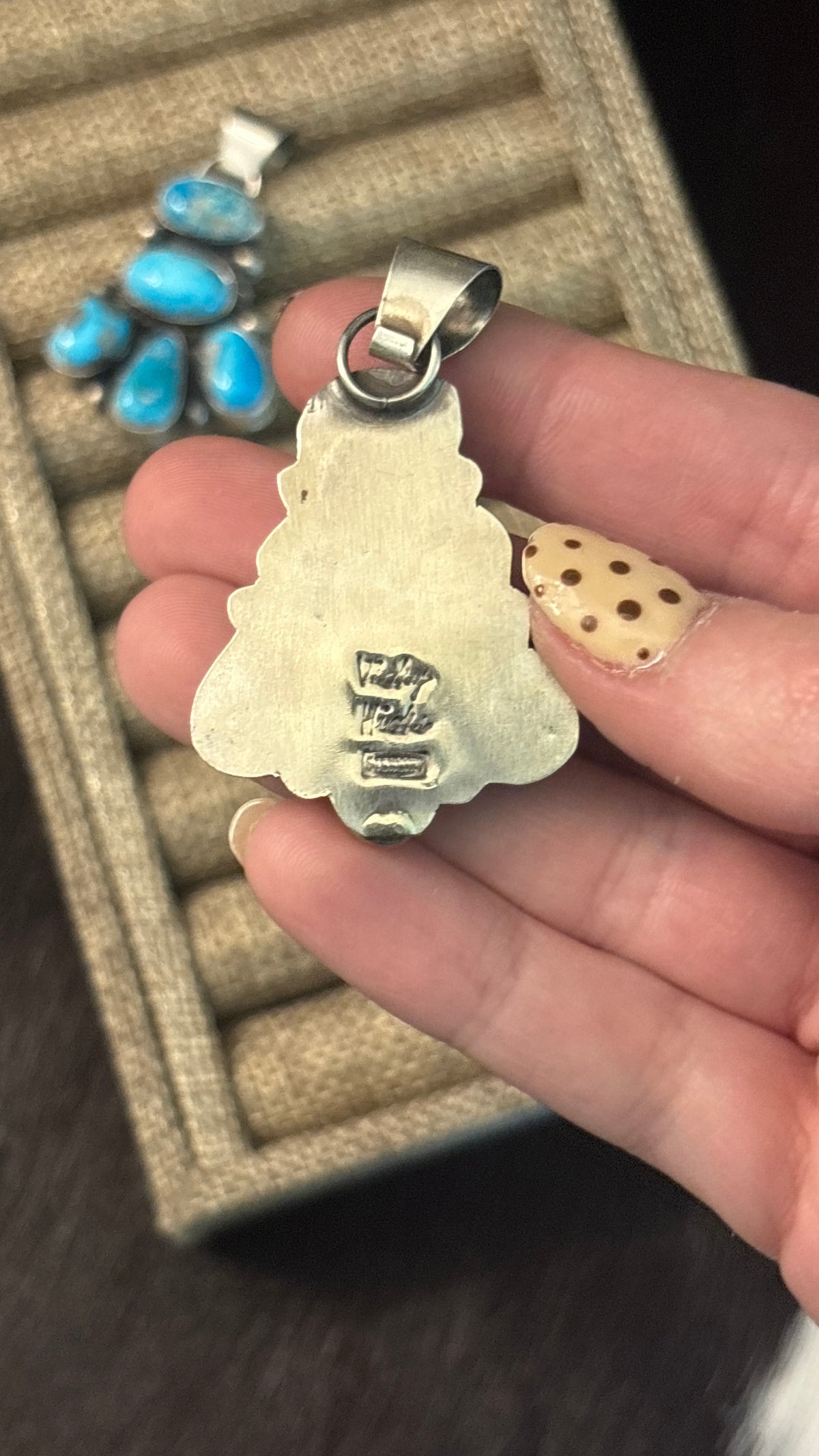 5 STONE CHANDELIER STYLE TURQUOISE PENDANT BY VICKY HICKS