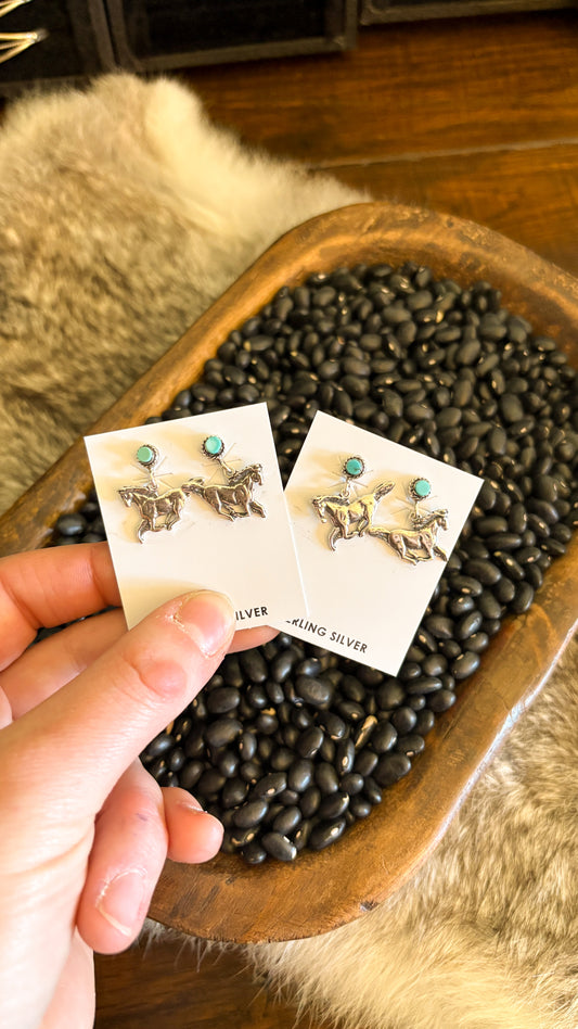 HORSE DANGLE EARRINGS
