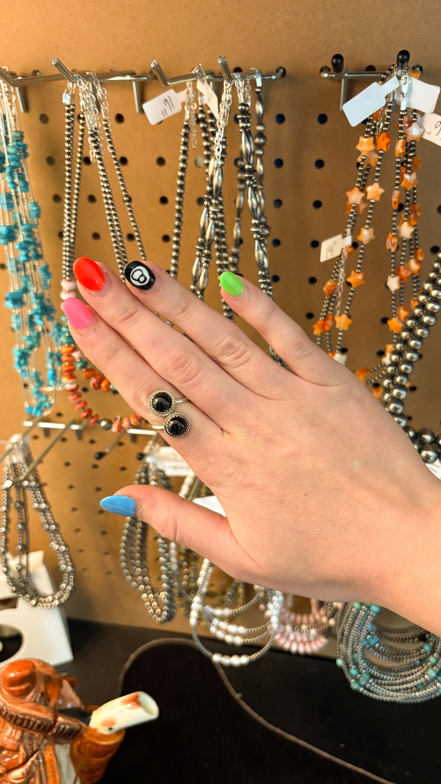BLACK ONYX ADJUSTABLE RING