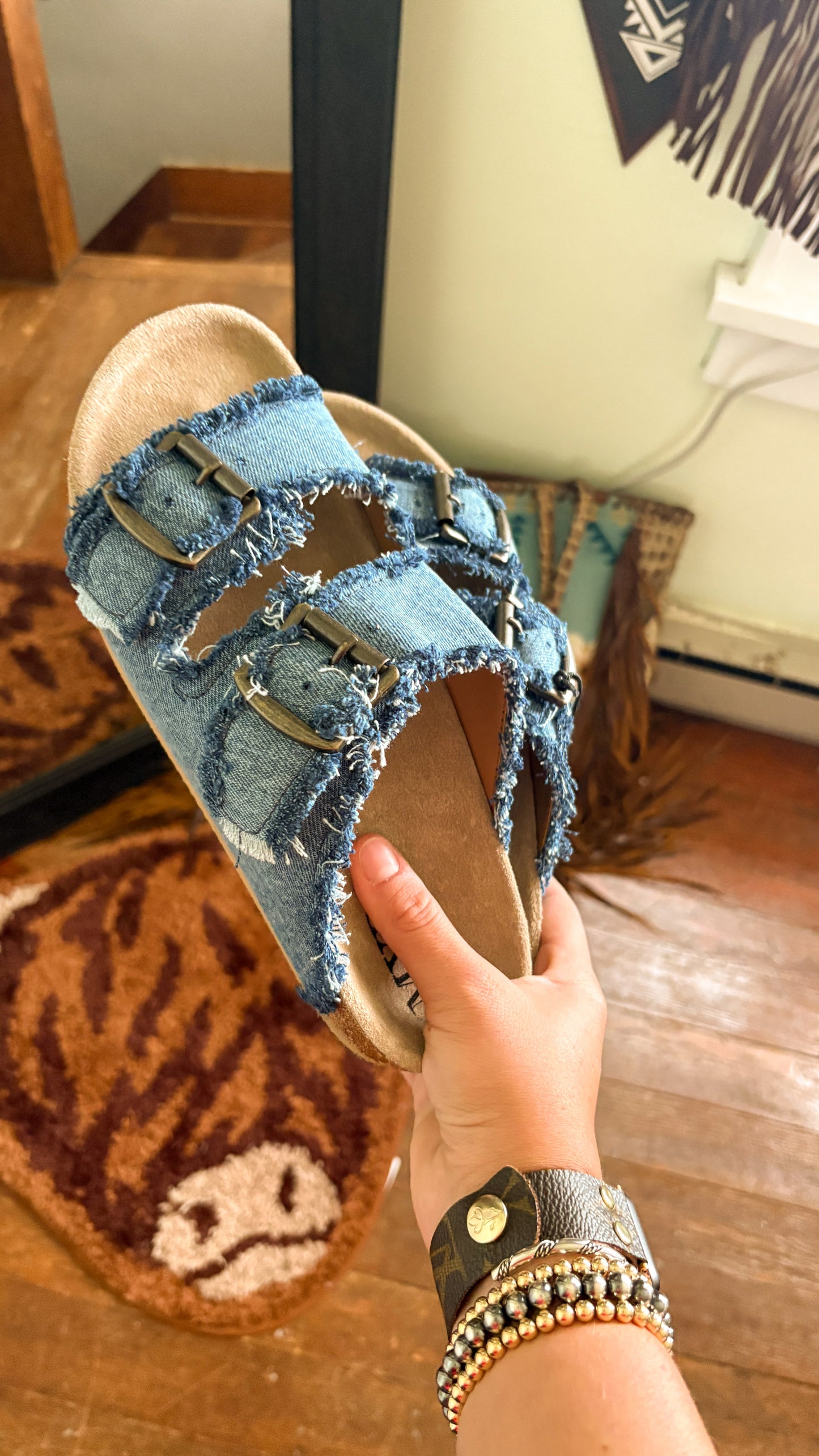 DENIM SANDALS