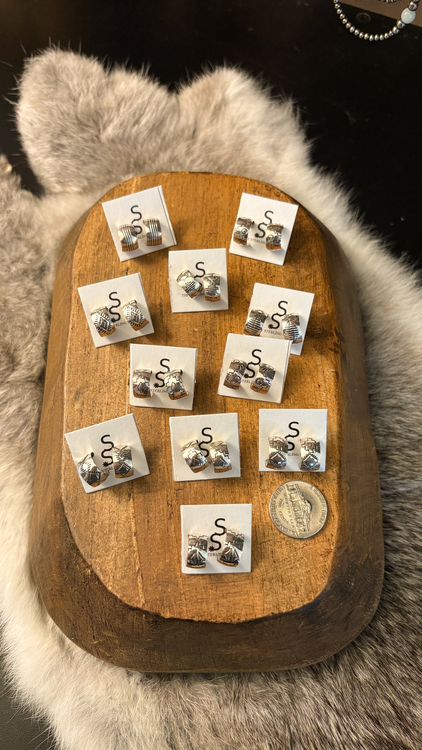 MINI STAMPED HOOPS
