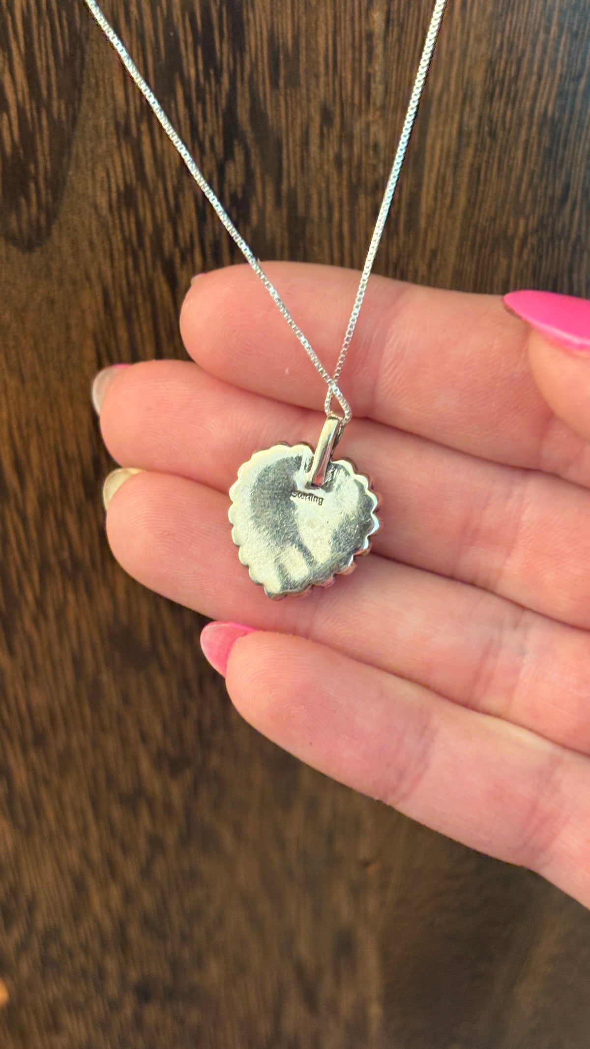 ORANGE SPINY OYSTER HEART NECKLACE W BALL DETAIL
