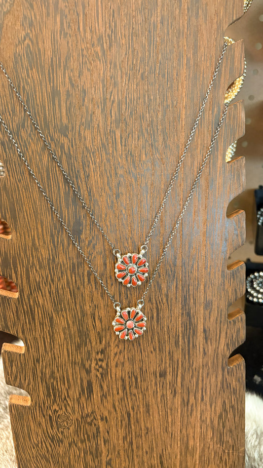 CORAL CLUSTER NECKLACE BY ALICIA WILSON