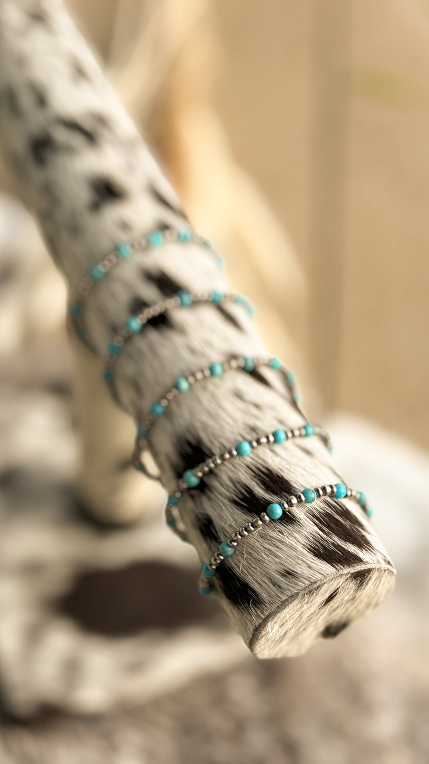 TURQUOISE & PEARL STRETCH BRACELET - READY TO SHIP