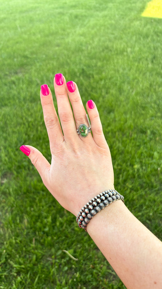 SONORAN GOLD TURQUOISE RING BY SAMUEL YELLOWHORSE