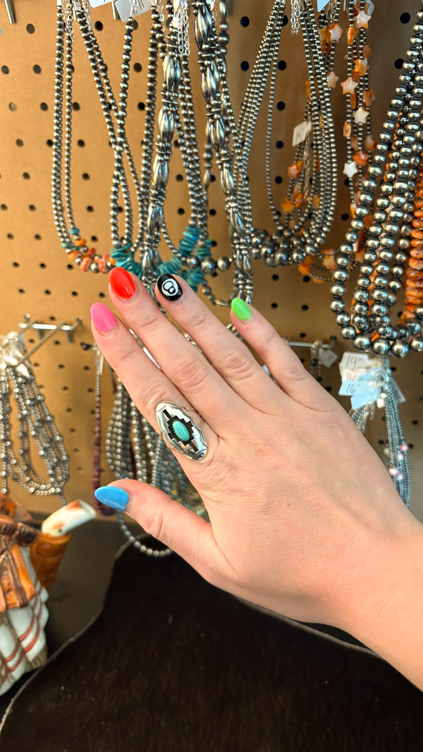 KINGMAN TURQUOISE SHADOWBOX RING BY FELIX PERRY