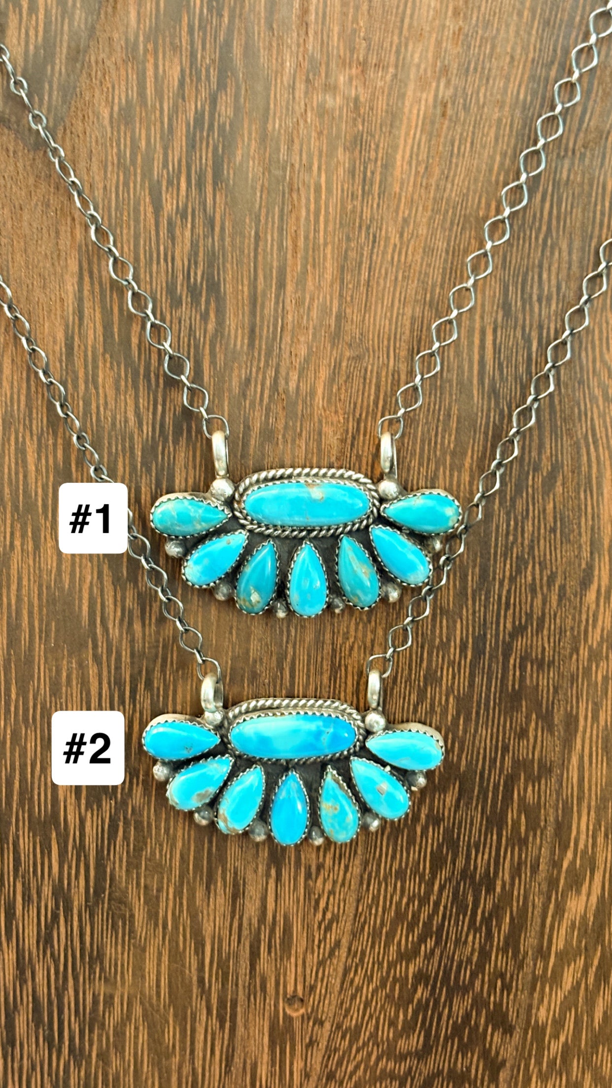 TURQUOISE HALF CLUSTER NECKLACE BY EFFIE GARFIELD