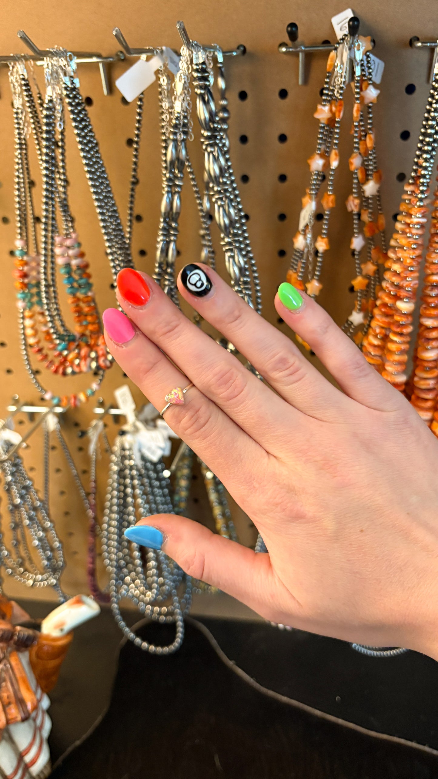 OPAL ZUNI HEART STACKER RING