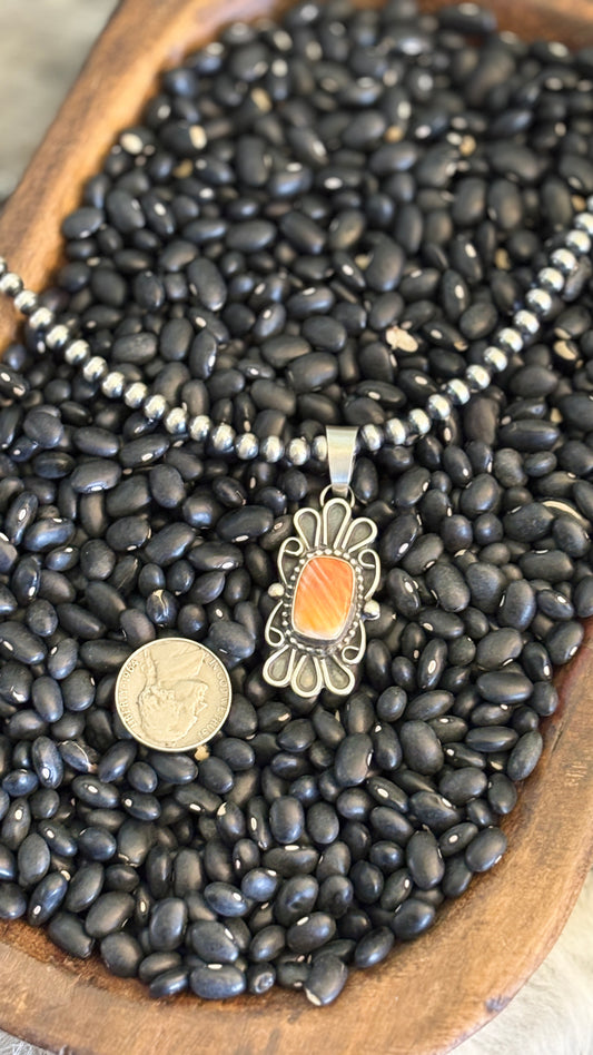 ORANGE SPINY DETAIL PENDANT