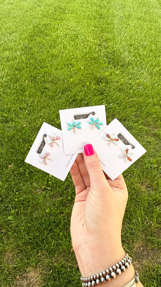OPAL DRAGONFLY STUDS BY SWAIN CHARLIE